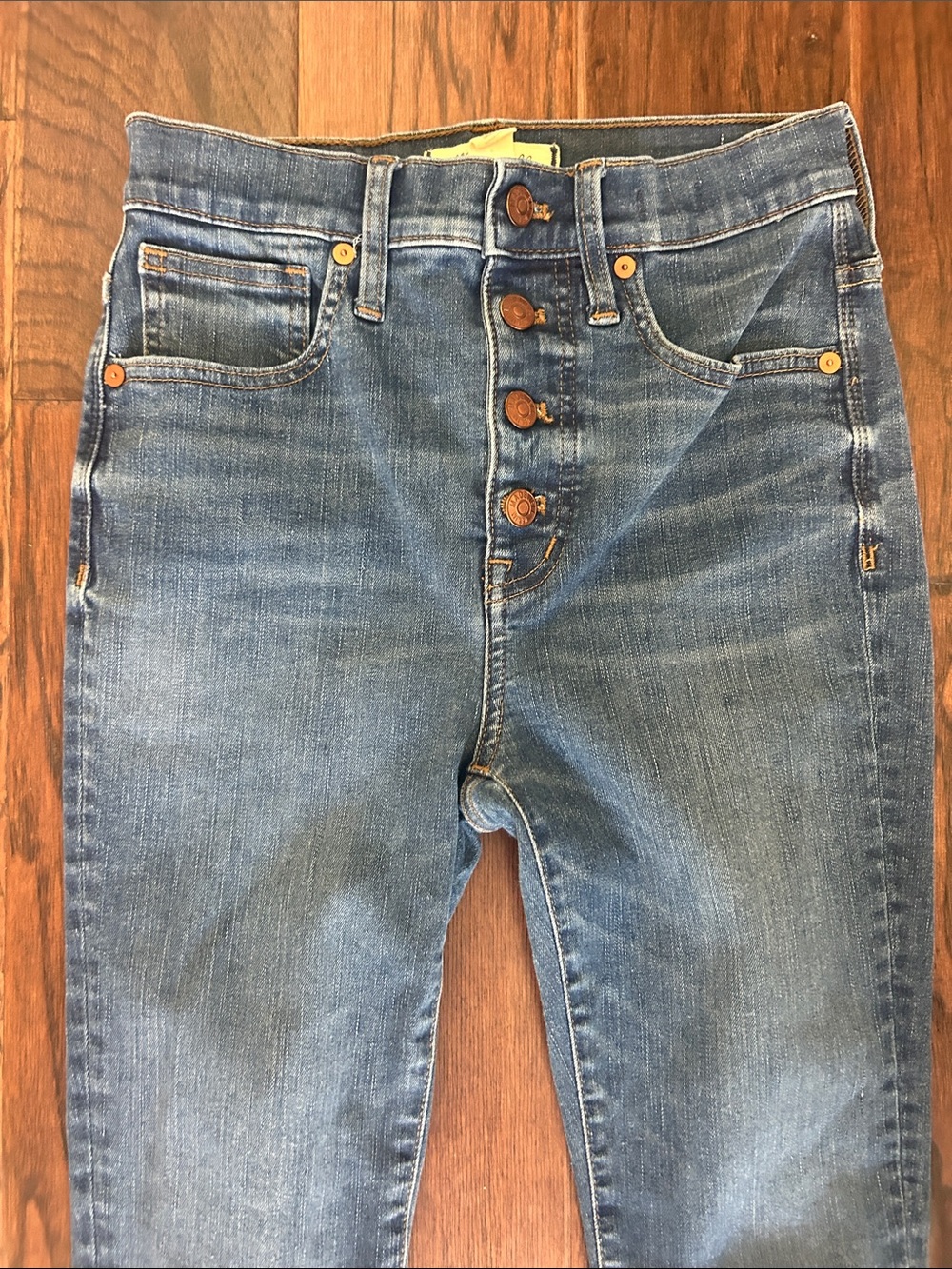 Madewell 11 inch High-Rise Women’s Button Fly Skinny Jeans 25P - Picture 2 of 6